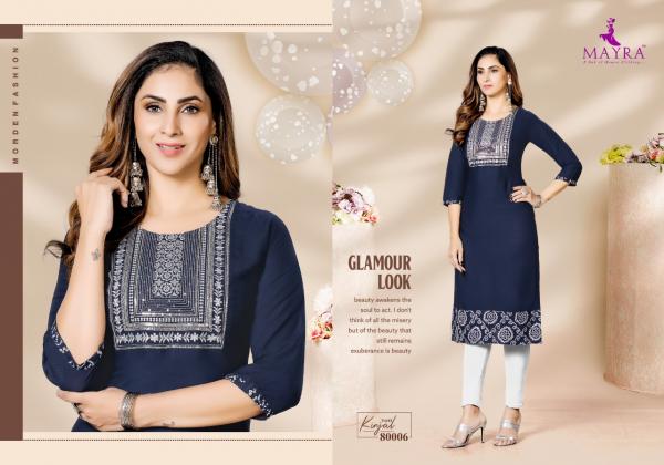 Mayra Kinjal Rayon Designer Exclusive kurti Collection